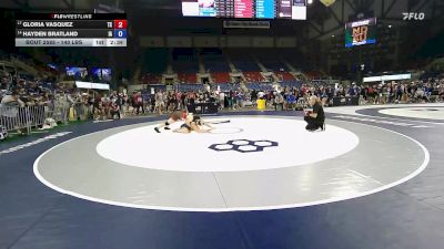 140 lbs Cons. Rd Of 32 - Gloria Vasquez, TX vs Hayden Bratland, IA