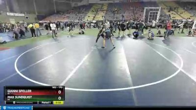 170 lbs Cons. Round 2 - Gianni Speller, IA vs Max Sundquist, MI