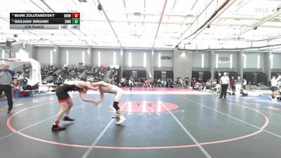 138 lbs 5th Place - Mark Zolotarevsky, Greenwich vs Giuliano Sirianni, Simsbury