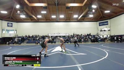 174 lbs Cons. Semi - Ryan Clink, Cal Poly SLO vs Ledger Petracek, Menlo College