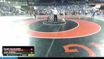 67 lbs Champ. Round 2 - Isaac Borreli, Bethel AllStars Wrestling Club vs Elliot Colliflower, Cheney Mat Hawks Wrestling Club