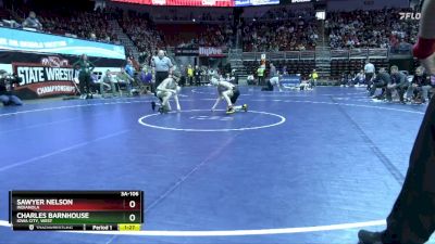3A-106 lbs Cons. Round 2 - Sawyer Nelson, Indianola vs Charles Barnhouse, Iowa City, West