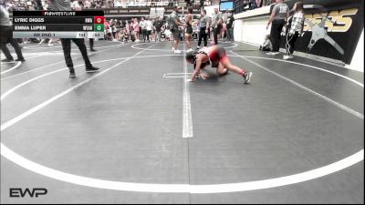 130 lbs Rr Rnd 1 - Lyric Diggs, HURRICANE WRESTLING ACADEMY vs Emma Luper, Wyandotte Youth Wrestling