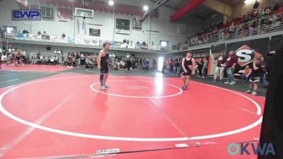 100 lbs Rr Rnd 5 - Clayton Warner, Sallisaw Takedown Club vs Ty (Collett) Stewart, Checotah Matcats