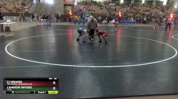 90 lbs Cons. Round 3 - Cameron Snyder, TCWC vs Cj Weaver, Tullahoma Takedown Club