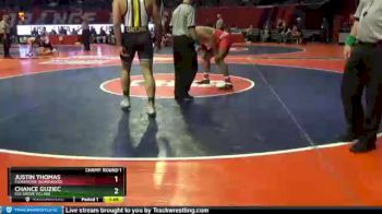 3 lbs Champ. Round 1 - Chance Guziec, Elk Grove Village vs Justin Thomas, Flossmoor (Homewood)