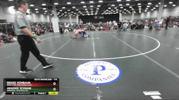 113 lbs Quarterfinal - Drake VomBaur, Bear Cave Wrestling Club vs Hendrix Schwab, Immortal Athletics WC