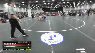 113 lbs Quarterfinal - Drake VomBaur, Bear Cave Wrestling Club vs Hendrix Schwab, Immortal Athletics WC