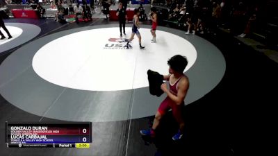 120 lbs Cons. Round 3 - Gonzalo Duran, Golden Valley (Bakersfield) High School Wrestling vs Lucas Carbajal, Temecula Valley High School Wrestling