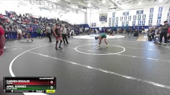 120 lbs Quarterfinal - Carmen Rosales, Tustin vs April Godinez, Aliso Niguel