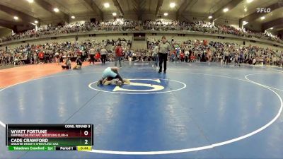90 lbs Cons. Round 3 - Cade Crawford, Greater Heights Wrestling-AAA vs Wyatt Fortune, Farmington Mat Rat Wrestling Club-A