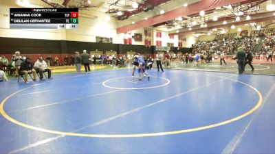 115 lbs Cons. Round 2 - Delilah Cervantez, Fillmore vs Arianna Cook, Yucaipa