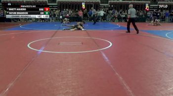 123 lbs Champ. Round 2 - Tatum Branson, Thunder Basin High School vs Rhett Aguero, Snake River Youth Wrestling Cl