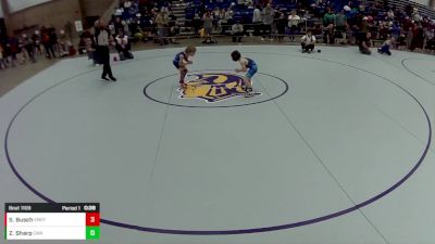 8U Boys - 43 lbs Cons. Round 2 - Sawyer Busch, Ellicott Metro District Thunderhawks Wrestling Club vs Zander Sharp, Contenders Wrestling Academy