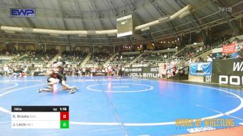 76 lbs Round Of 32 - Brewer Brooks, Shelton Wrestling Academy vs Jacob Leick, Sebolt Wrestling Academy