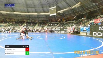 76 lbs Round Of 32 - Brewer Brooks, Shelton Wrestling Academy vs Jacob Leick, Sebolt Wrestling Academy