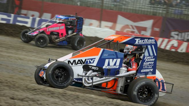 Kyle Larson Leads Meseraull To Lucas Oil Chili Bowl Main Event On Tuesday