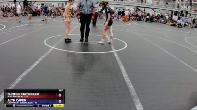 107 lbs Semis (4 Team) - Summer Mutschler, Buccaneers WC vs Alyn Capen, Crown City Queens Blue