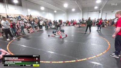 85 lbs Quarterfinal - Jackson Maddox, Storm Wresting vs Brycen Bolin, West Wateree Wrestling Club