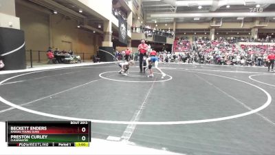 73 lbs Champ. Round 1 - Beckett Enders, Kansas Young Guns vs Preston Curley, Clearwater