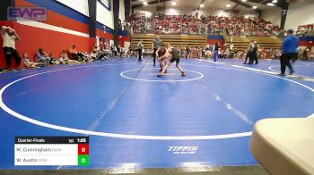 76 lbs Quarterfinal - Mason Cunningham, Barnsdall Youth Wrestling vs Wyatt Austin, Sperry Wrestling Club