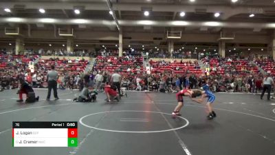 76 lbs Champ. Round 1 - Jack Cramer, Neodesha Wrestling Club vs James Logan, South Central Punishers