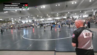 Girls 100 lbs Champ. Round 1 - Easton Dadiomoff, Cleveland High School Girls vs Shyla Mayer-Conley, Seymour High School Girls