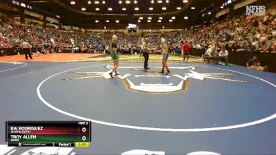 6A-144 lbs Champ. Round 1 - Troy Allen, Derby vs Kai Rodriguez, Olathe South