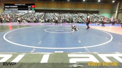 60 lbs Rr Rnd 3 - Josie Thomsen, Carson Valley Wildcats vs Mila Gutierrez, Top Rank