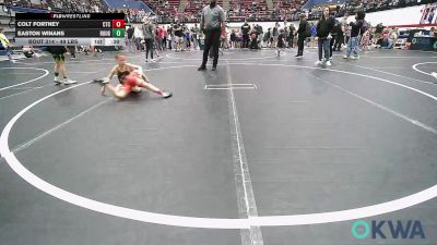 49 lbs Round Of 16 - Colt Fortney, Comanche Takedown Club vs Easton Winans, Rough Riders