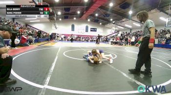 61 lbs 3rd Place - Ella Berry, Team Tulsa Wrestling Club vs Ezra Fisher, Tiger Trained Wrestling