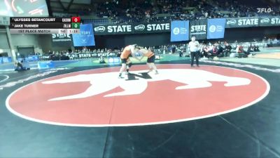 Boys 1A 285 lbs 1st Place Match - Jake Turner, Zillah vs Ulysses Betancourt, Cashmere