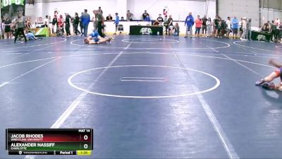 105 lbs Champ. Round 1 - Alexander Nassiff, Charlotte vs Jacob Rhodes, Wrestling University