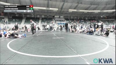 125 lbs Quarterfinal - Liam Farquhar, Keystone Kids Wrestling Club vs Cayden Beavers, Harrah Little League Wrestling
