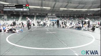 125 lbs Quarterfinal - Liam Farquhar, Keystone Kids Wrestling Club vs Cayden Beavers, Harrah Little League Wrestling
