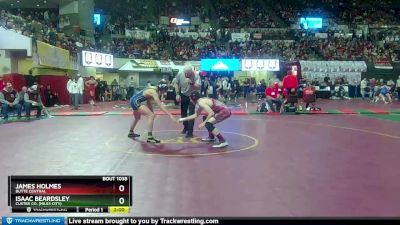 A - 132 lbs Champ. Round 1 - James Holmes, Butte Central vs Isaac Beardsley, Custer Co. (Miles City)