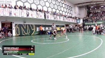 113 lbs Cons. Round 5 - Stamatios Paxos, Hoover (North Canton) vs Bryden Spellacy, Padua Franciscan (Parma)