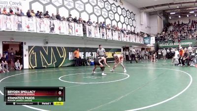 113 lbs Cons. Round 5 - Stamatios Paxos, Hoover (North Canton) vs Bryden Spellacy, Padua Franciscan (Parma)