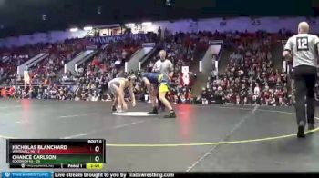 189 lbs Semifinals (8 Team) - Chance Carlson, Goodrich HS vs Nicholas Blanchard, Whitehall HS