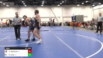 184 lbs Quarters - Evan Bockman, Iowa State vs Nathan Haas, California Baptist University