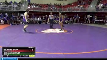 195 lbs Round 2 (3 Team) - De Andre Brock, Grand Island vs Corban Landauer, Blair