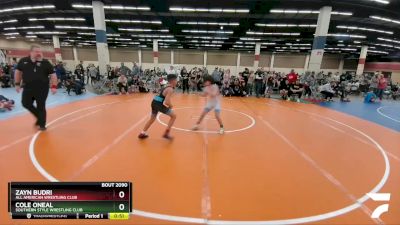 105 lbs Cons. Round 2 - Zayn Budri, All American Wrestling Club vs Cole Oneal, Southern Style Wrestling Club