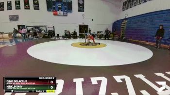 113 lbs Cons. Round 2 - Dino Delacruz, North Big Horn Rams Wrestling vs Kirklin Hay, Top Of The Rock Wrestling Club