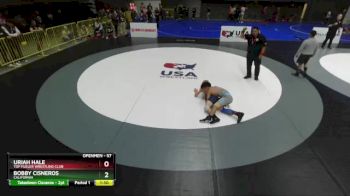 57 lbs Champ. Round 1 - Uriah Hale, Top Fueler Wrestling Club vs Bobby Cisneros, California