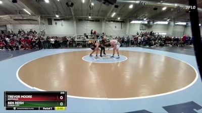 215 lbs Champ. Round 1 - Trevor Moore, Berthoud vs Ben Reish, Canon City