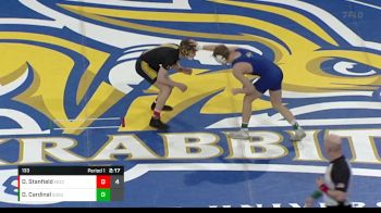 133 lbs Derrick Cardinal, South Dakota State vs Drew Stanfield, Missouri