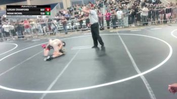 82 lbs Consi Of 4 - Logan Crawford, Northwest Elite vs Roan Rickel, Team Aggression