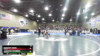 215 lbs Cons. Round 6 - Anthony Nixon, Merced vs Christian McKibbon, Tehachapi