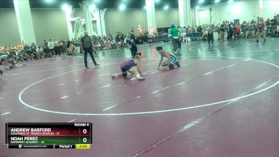 175 lbs Round 9 (10 Team) - Andrew Barford, Columbus St. Franics DeSales vs Noah Perez, Somerset Academy