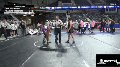165 lbs 2nd Place Match - Kailei Peterson, Smoky Valley vs Mariyah Henderson, Ark City